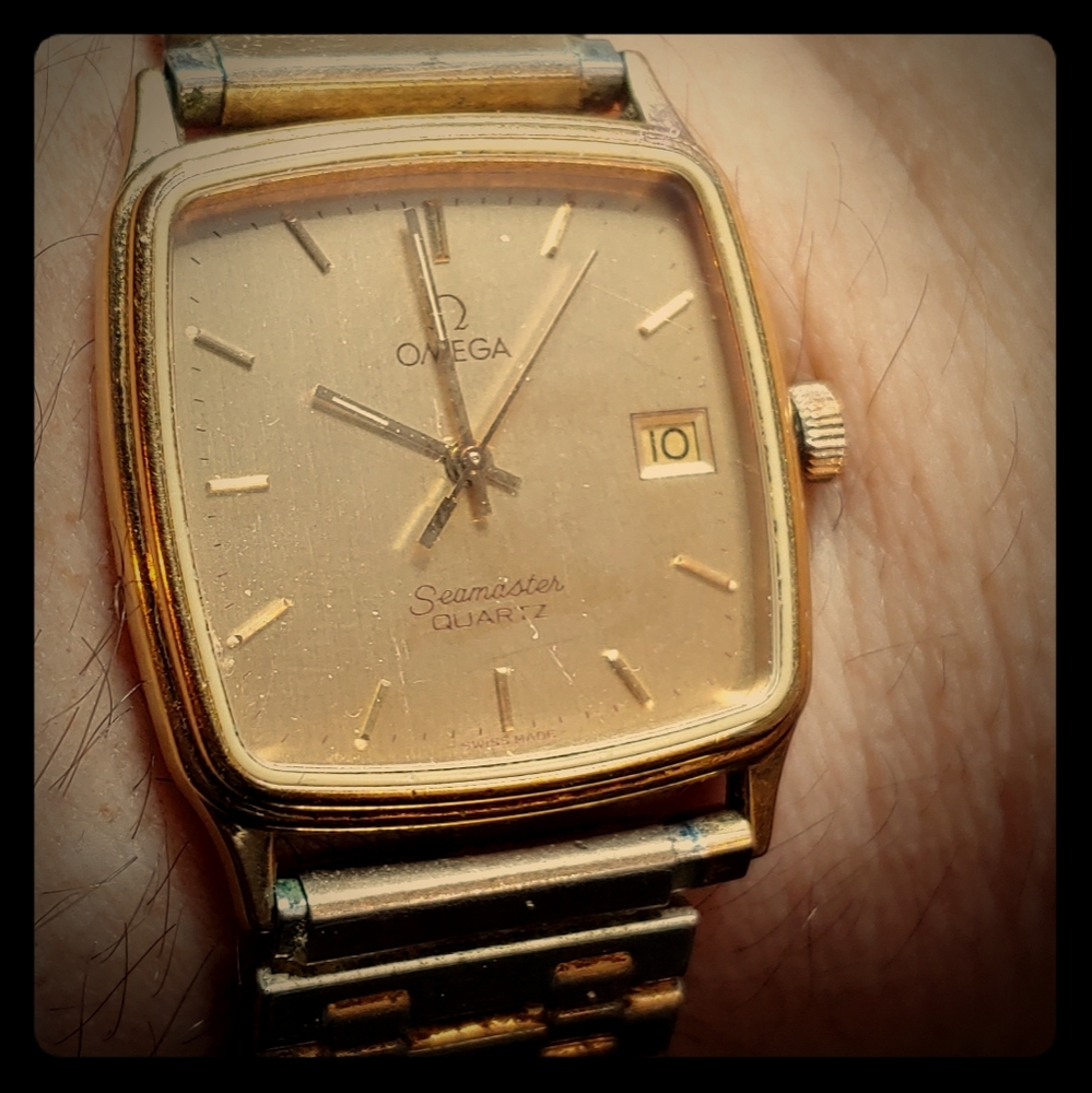 Sold-Vintage Omega Seamaster quartz with new band